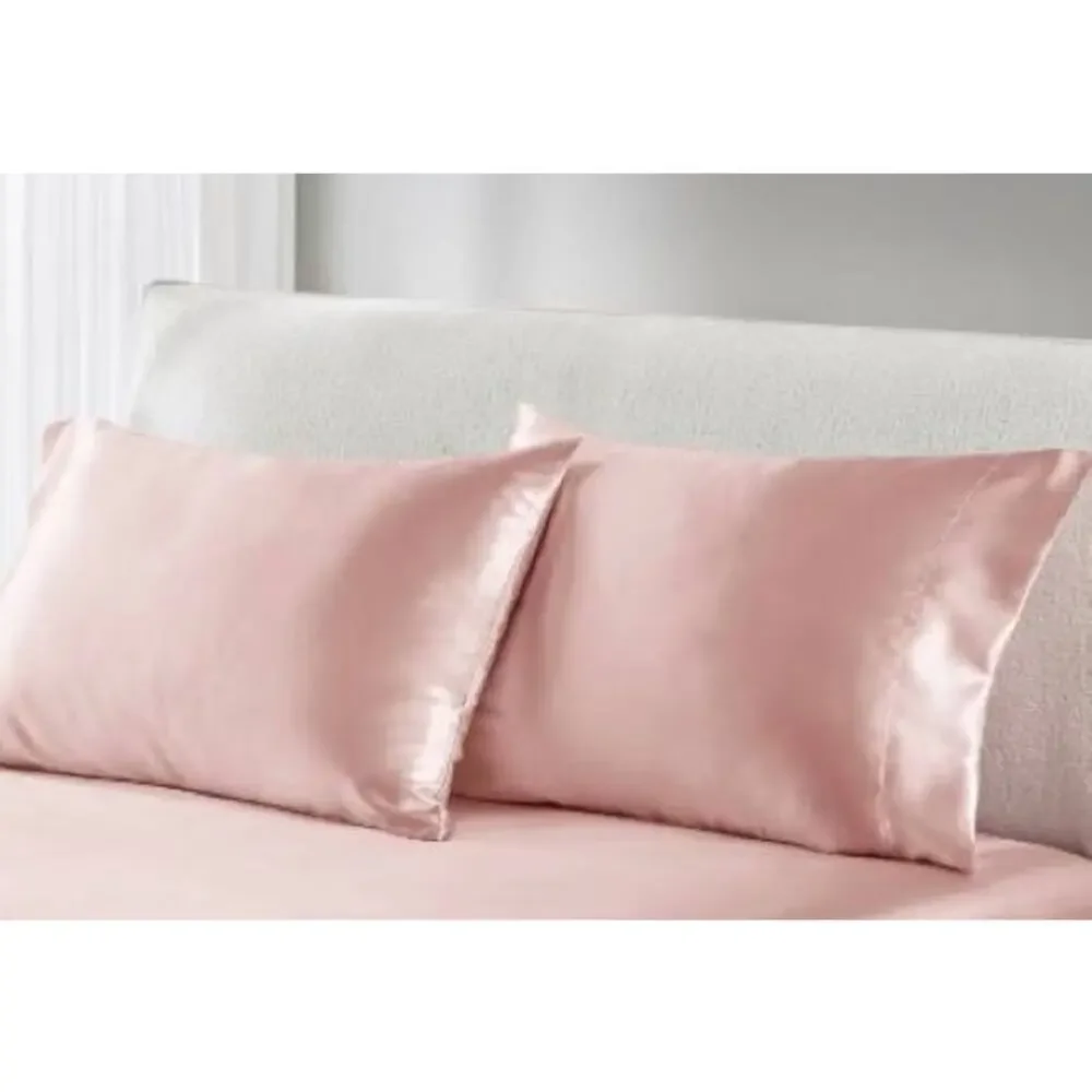 2 Pc Beautyrest STANDARD Satin Pillowcases SOFT PINK SilkyTherapeutic Hair Skin